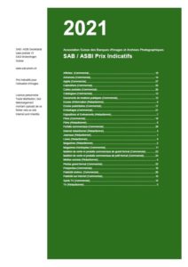 ASBI - SAB, liste des prix indicatifs